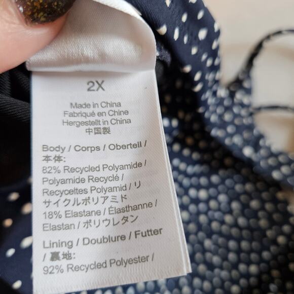 J Crew Spotted Strappy Twist Top Hipster Bikini Swim Set Plus 2x Swim Beach Pool - Picture 7 of 8